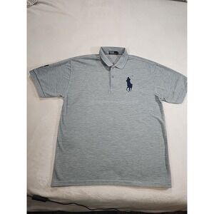 Polo RL  Polo Gray Size 3x Navt Large‎ Horse #3 Embossed On Right Sleeve